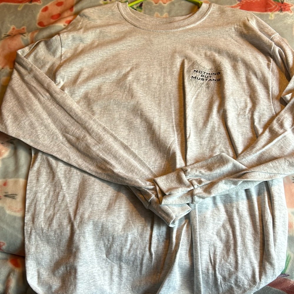 Long sleeve light weight shirt Mustang with car thru the years